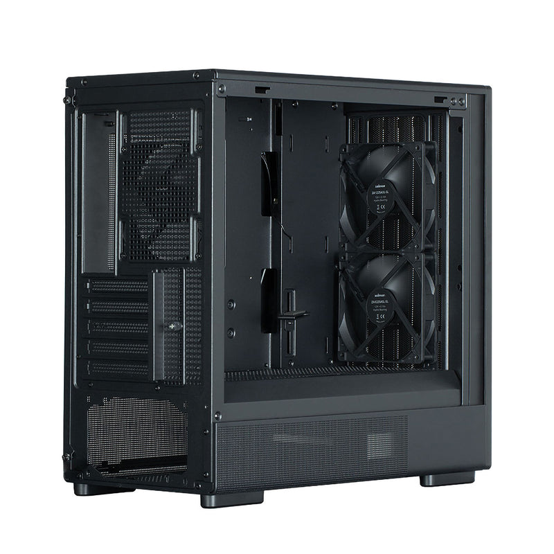 Zalman P10 NAMU mATX Mini Tower PC Case - Genuine Walnut Wood, Black