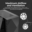 3 of 16: Zalman Zalman Z3 Iceberg ATX Mid-Tower Gaming PC Case w/ 2 x ARGB Fans - Black
