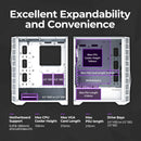 8 of 17: Zalman Zalman Z3 Iceberg ATX Mid-Tower Gaming PC Case w/ 2 x ARGB Fans - White