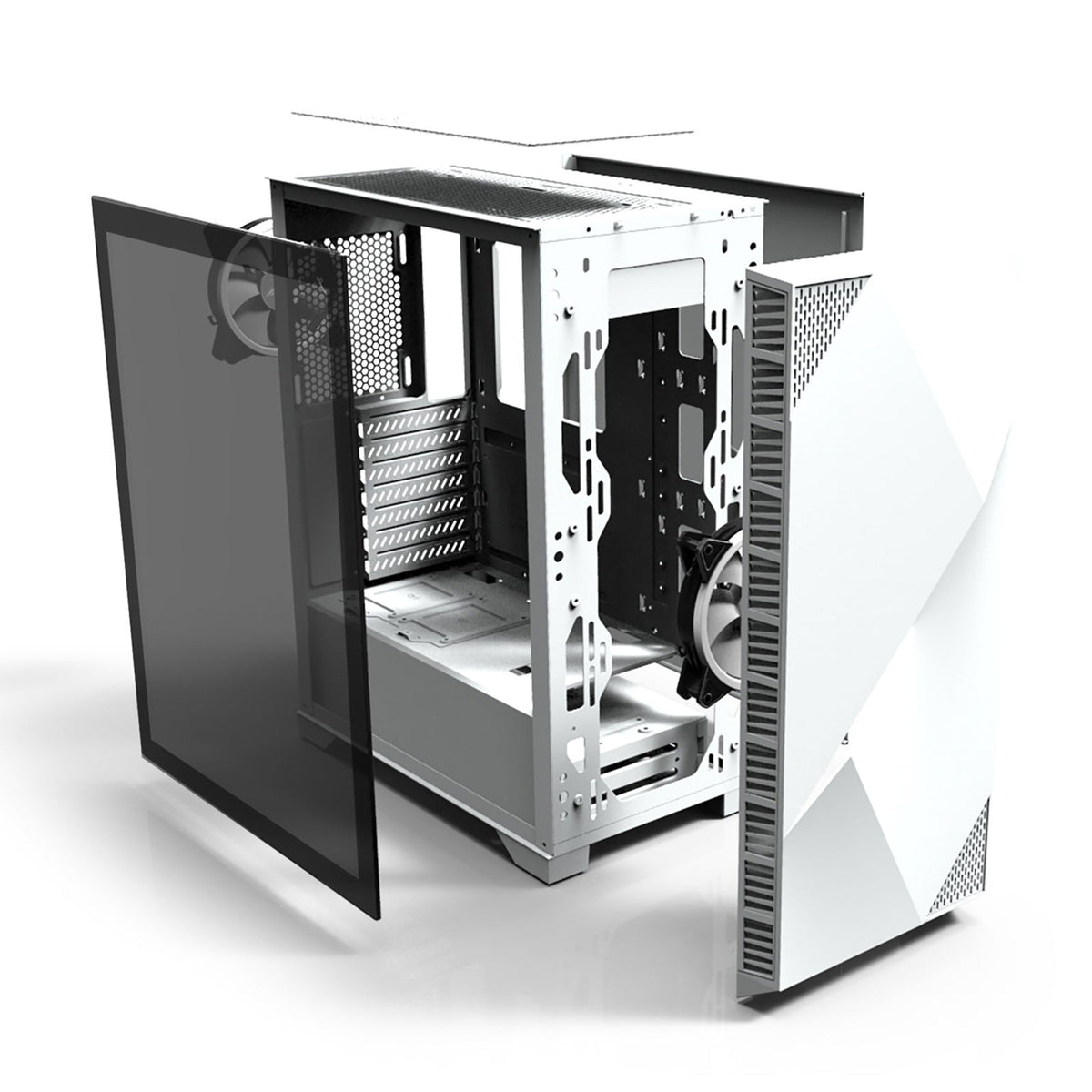 ホワイトPC 2_x_ARGB_Fans_-_White_-