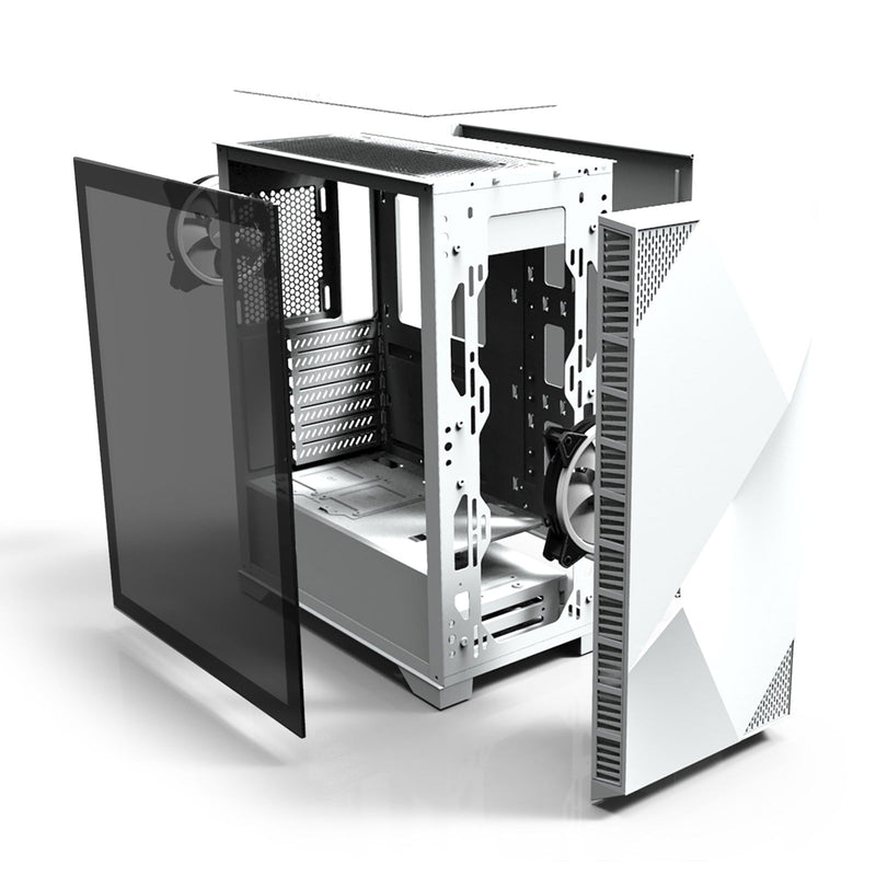 Zalman Zalman Z3 Iceberg ATX Mid-Tower Gaming PC Case w/ 2 x ARGB Fans - White