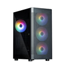2 of 9: Zalman Zalman i4 TG ATX Gaming PC Case w/ 4 x 140mm Fixed RGB Fans Pre-Installed - Black