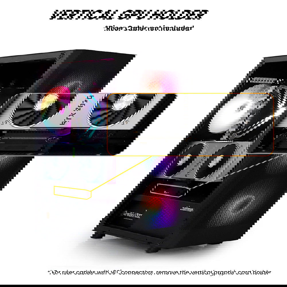 Zalman i4 TG ATX Gaming PC Case w/ 4 x 140mm Fixed RGB Fans Pre