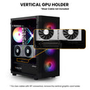 6 of 9: Zalman Zalman i4 TG ATX Gaming PC Case w/ 4 x 140mm Fixed RGB Fans Pre-Installed - Black