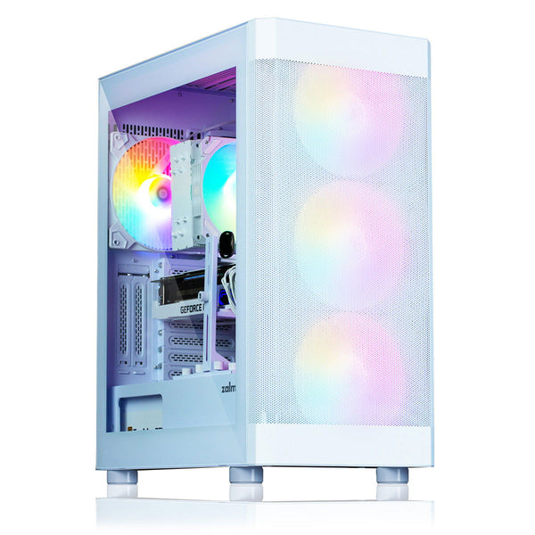 Zalman Zalman i4 TG ATX Gaming PC Case w/ 4 x 140mm Fixed RGB Fans Pre-Installed - White