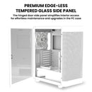 4 of 11: Zalman Zalman i4 TG ATX Gaming PC Case w/ 4 x 140mm Fixed RGB Fans Pre-Installed - White