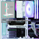 6 of 11: Zalman Zalman i4 TG ATX Gaming PC Case w/ 4 x 140mm Fixed RGB Fans Pre-Installed - White
