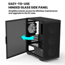 4 of 11: Zalman Zalman M4 mATX Mini-Tower PC Case w/ 4 x ARGB Fans & Mesh Front - Black