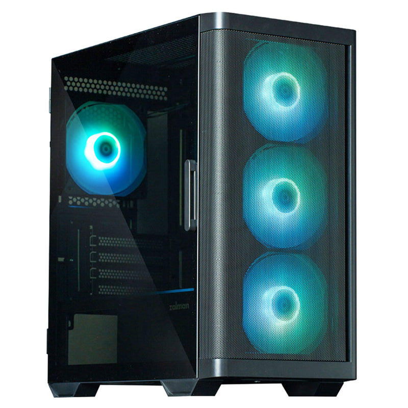 Zalman Zalman M4 mATX Mini-Tower PC Case w/ 4 x ARGB Fans & Mesh Front - Black