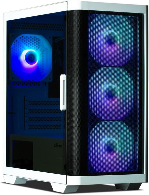 Zalman Zalman M4 mATX Mini-Tower PC Case w/ 4 x ARGB Fans & Mesh Front - White