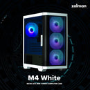 2 of 8: Zalman Zalman M4 mATX Mini-Tower PC Case w/ 4 x ARGB Fans & Mesh Front - White