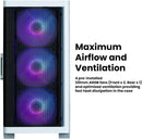 4 of 8: Zalman Zalman M4 mATX Mini-Tower PC Case w/ 4 x ARGB Fans & Mesh Front - White