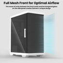 5 of 8: Zalman Zalman M4 mATX Mini-Tower PC Case w/ 4 x ARGB Fans & Mesh Front - White