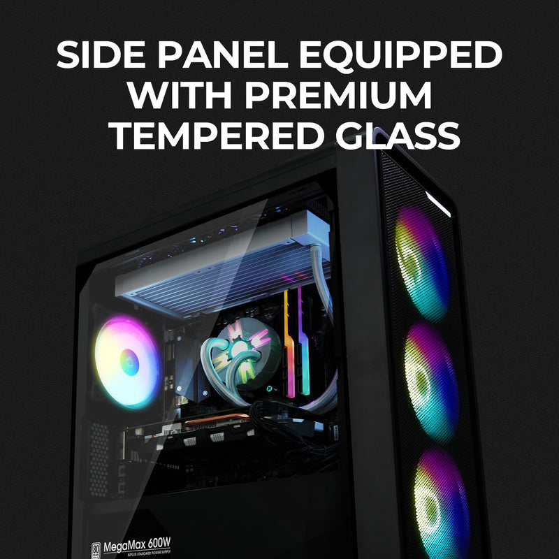 Zalman Zalman M3 Plus RGB mATX Mini-Tower Gaming PC Case w/ 4 x RGB Fans Pre-installed