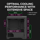 9 of 14: Zalman Zalman M3 Plus RGB mATX Mini-Tower Gaming PC Case w/ 4 x RGB Fans Pre-installed