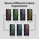 6 of 12: Zalman Zalman Z7 Neo ATX Mid-Tower Gaming PC Case w/ 4 x RGB Ring Fans