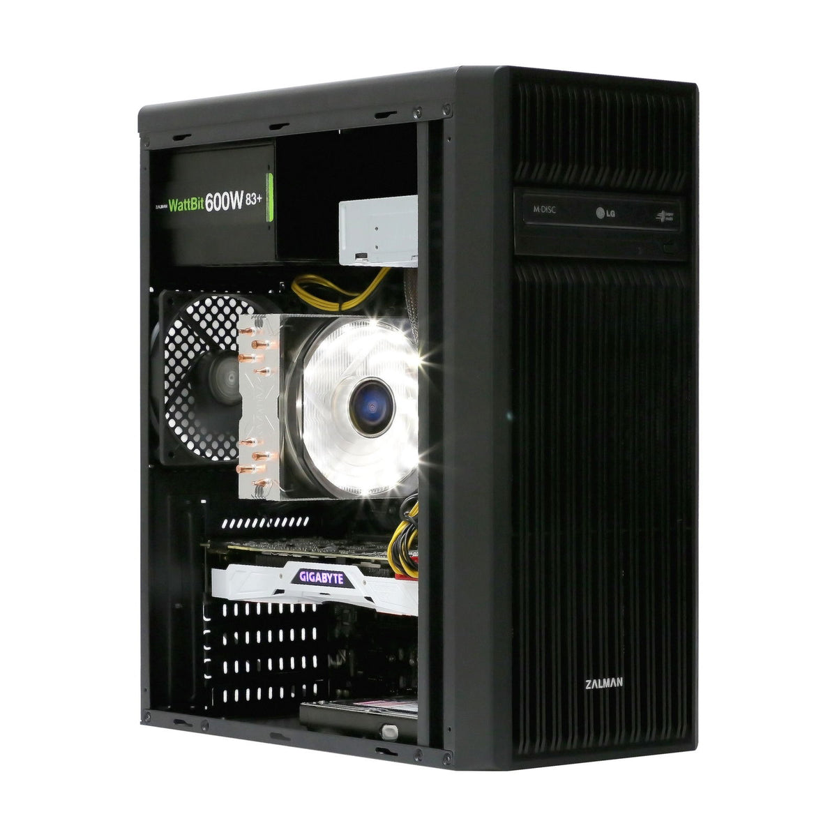 Zalman T6 ATX Mid-Tower PC Case for Workstation Computers w/ 5.25