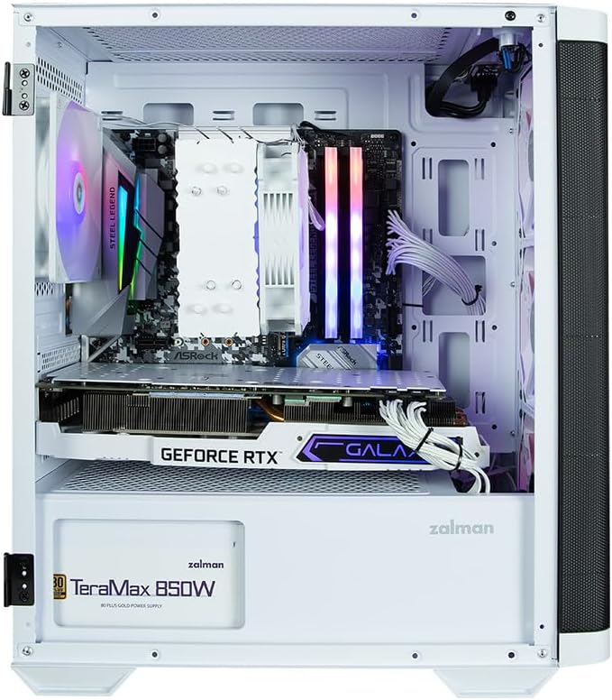 Zalman M4 mATX Mini-Tower PC Case w/ 4 x ARGB Fans & Mesh Front - White
