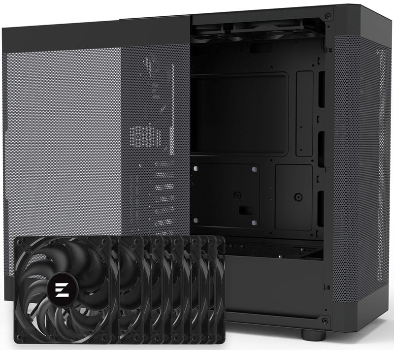 Zalman Zalman i4 Airflow ATX Mid-Tower All-Mesh PC Case w/ 6 x Fans Pre-installed - Black