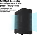 8 of 10: Zalman Zalman i4 Airflow ATX Mid-Tower All-Mesh PC Case w/ 6 x Fans Pre-installed - Black