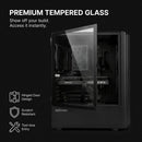 5 of 9: Zalman FIT Basic ATX Mid-Tower Gaming PC case, Includes 1x 120mm PWM Fan, Supports 360mm AIO Radiator & 325mm GPU