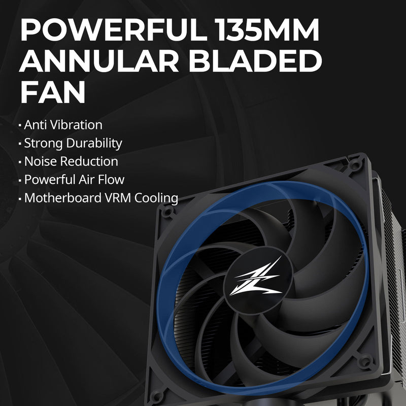Zalman Zalman CNPS 10X Performa CPU Air Cooler, 135mm Fan, LGA 1700/AM4, 180W TDP - Black