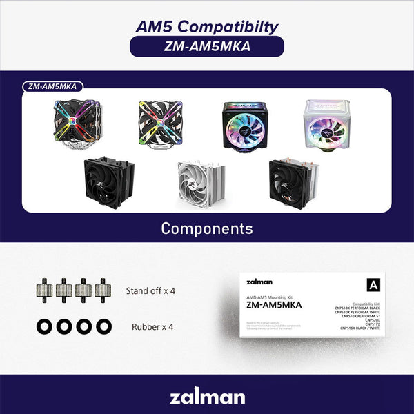 Zalman AMD AM5 Kit for Zalman CPU Air Cooler Fans For CNPS 10X - 16X - 17X - 20X
