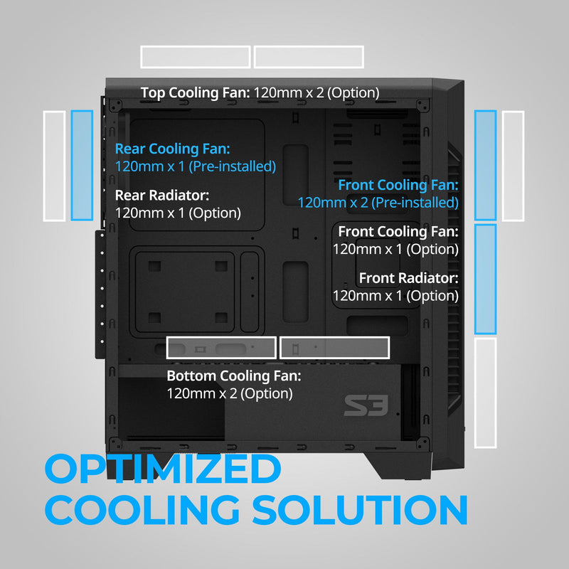 Zalman S3 ATX Mid Tower PC Case 3 X Fans Pre installed W Acrylic Side zalman-s3-atx-mid-tower-pc-case-3-x-fans-pre-installed-w-acrylic-side