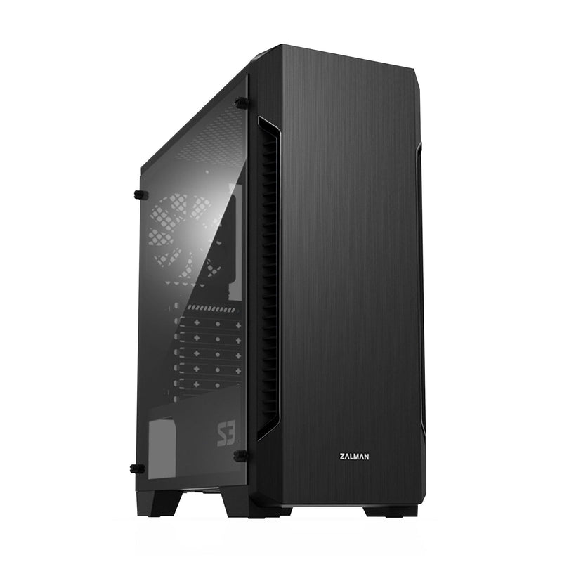 Zalman Zalman S3 ATX Mid-Tower PC Case 3 x Fans Pre-installed w/ Acrylic Side Panel Default Title