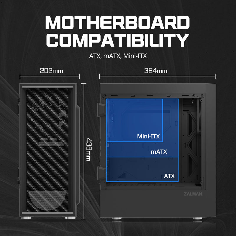 [Certified Refurbished] Zalman T7 ATX Mid-Tower PC Case