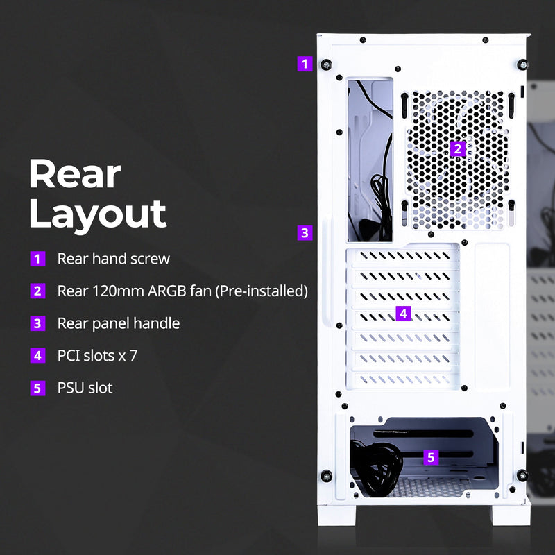 [Certified Refurbished] Zalman Z3 Iceberg ATX Mid-Tower PC Case - White