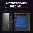 7 of 16: Zalman Zalman T8 ATX Mid-Tower PC Case w/ Front RGB Strip & 5.25 ODD Slot