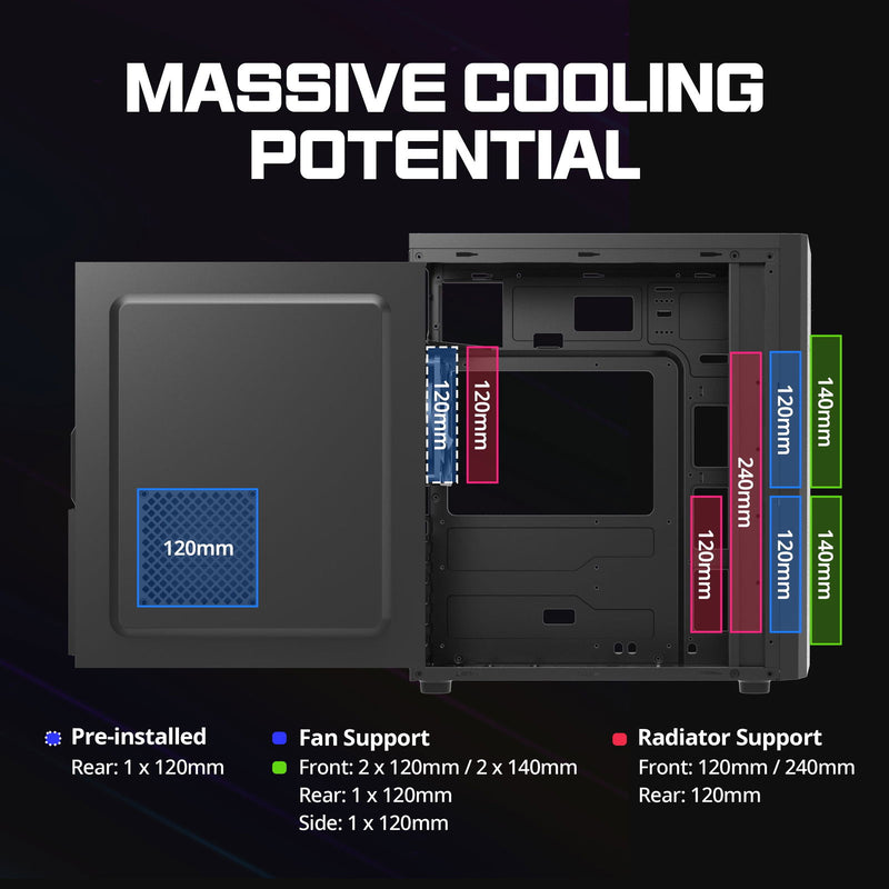 Zalman Zalman T8 ATX Mid-Tower PC Case w/ Front RGB Strip & 5.25 ODD Slot