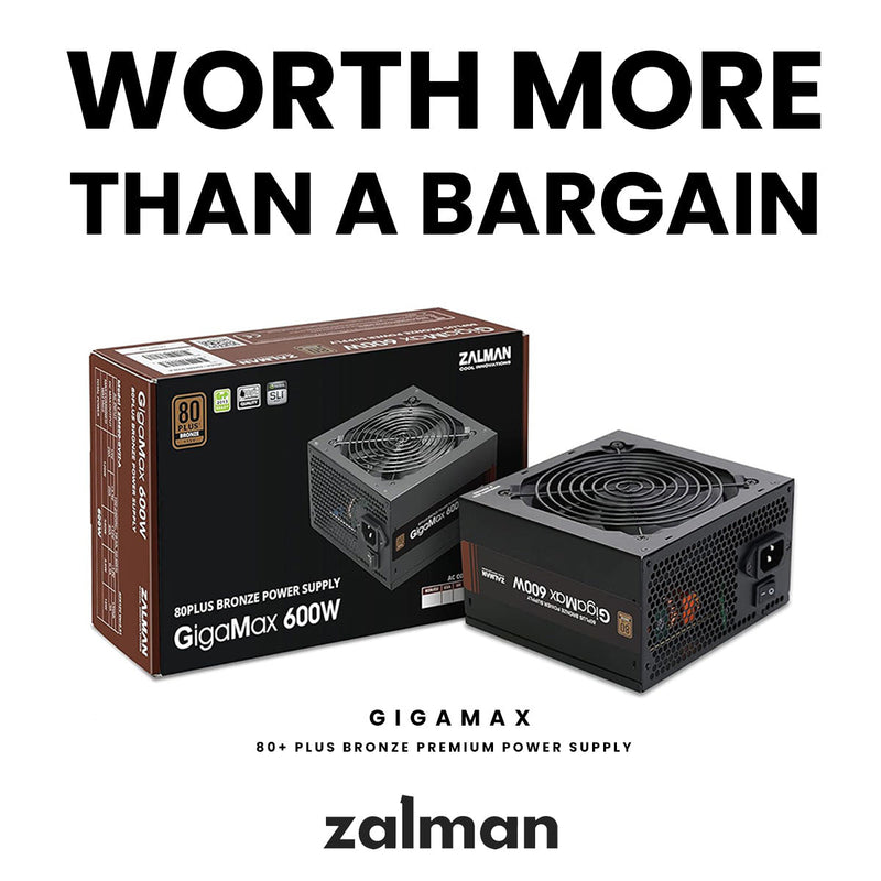Zalman GigaMax GVII-A Desktop PC Power Supply, 80+ PLUS Bronze Gaming PC PSU