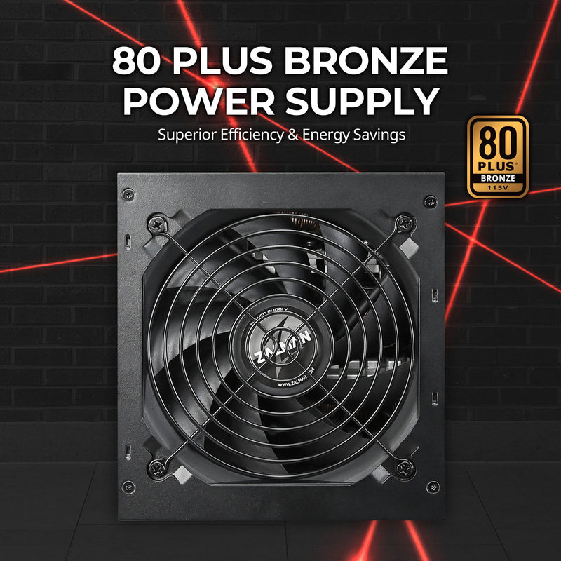 Zalman GigaMax GVII-A Desktop PC Power Supply, 80+ PLUS Bronze Gaming PC PSU