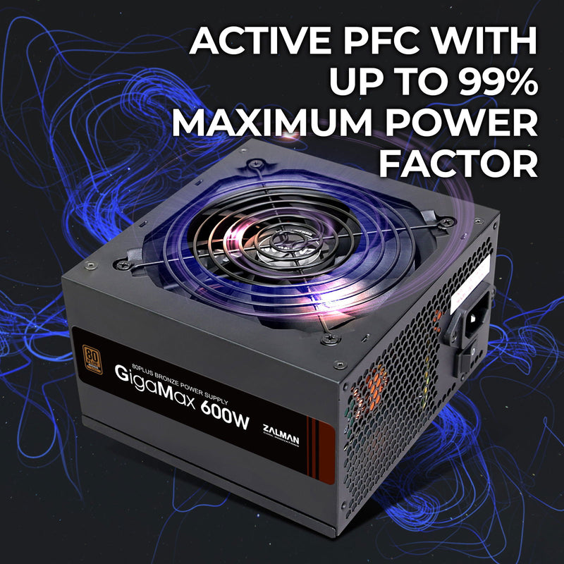 Zalman GigaMax GVII-A Desktop PC Power Supply, 80+ PLUS Bronze Gaming PC PSU