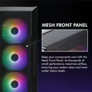 3 of 9: Zalman Zalman i3 Neo ATX Mid-Tower Gaming PC Case w/ Mesh Front & 4 x RGB Fans - Black