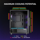 6 of 9: Zalman Zalman i3 Neo ATX Mid-Tower Gaming PC Case w/ Mesh Front & 4 x RGB Fans - Black