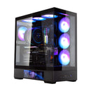 1 of 9: Zalman P40 DS ATX Mid-Tower PC Case - 9.1 in LCD Screen, 4 x ARGB Fans Preinstalled, Black