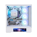 2 of 7: Zalman P40 DS ATX Mid-Tower PC Case - 9.1 in LCD Screen, 4 x ARGB Fans Preinstalled, White