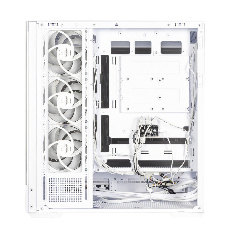 Zalman P40 DS ATX Mid-Tower PC Case - 9.1 in LCD Screen, 4 x ARGB Fans Preinstalled, White