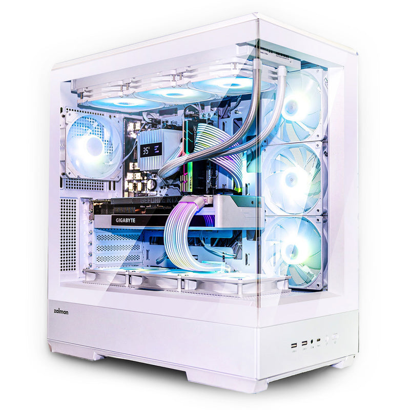 Zalman P50 Flagship ATX Mid-Tower Premium PC Case, White (Fans Not Included)