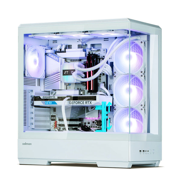 Zalman P50 Flagship ATX Mid-Tower Premium PC Case, White (Fans Not Included)