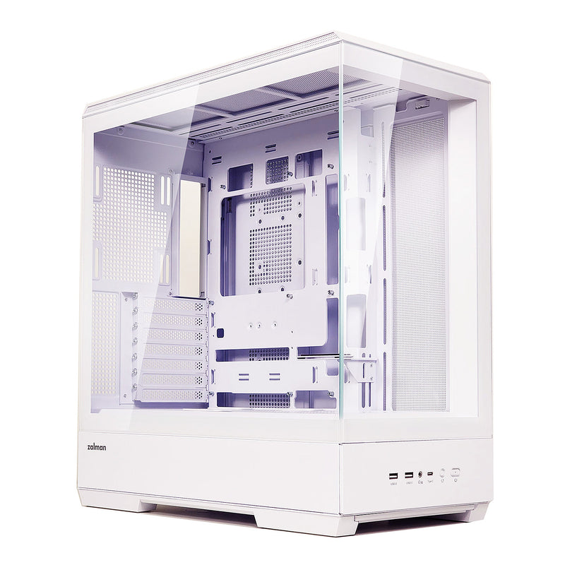 Zalman P50 Flagship ATX Mid-Tower Premium PC Case, White (Fans Not Included)