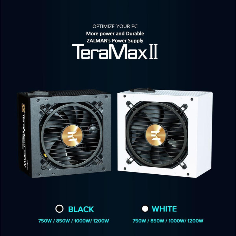 Zalman TeraMax II 750W 80+ Gold Certified Power Supply ATX 3.0 / PCI-E 5.0 Modular PSU