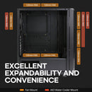 7 of 16: Zalman Zalman S4 ATX Mid-Tower PC Case 2 x Fans w/ Tempered Glass Side Panel