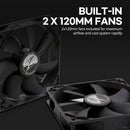 11 of 16: Zalman Zalman S4 ATX Mid-Tower PC Case 2 x Fans w/ Tempered Glass Side Panel