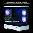 6 of 11: Zalman Zalman P30 Black/White Special Edition mATX Mini-Tower PC Case Panoramic Glass 3 x ARGB Fans