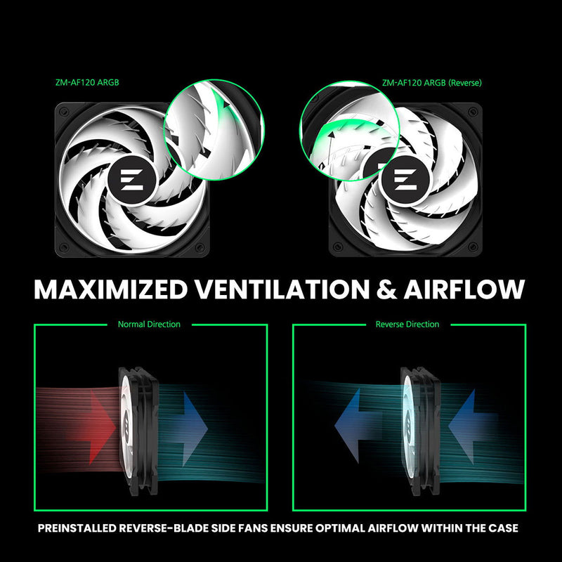 Zalman Zalman P30 Black/White Special Edition mATX Mini-Tower PC Case Panoramic Glass 3 x ARGB Fans
