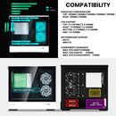 8 of 11: Zalman Zalman P30 Black/White Special Edition mATX Mini-Tower PC Case Panoramic Glass 3 x ARGB Fans